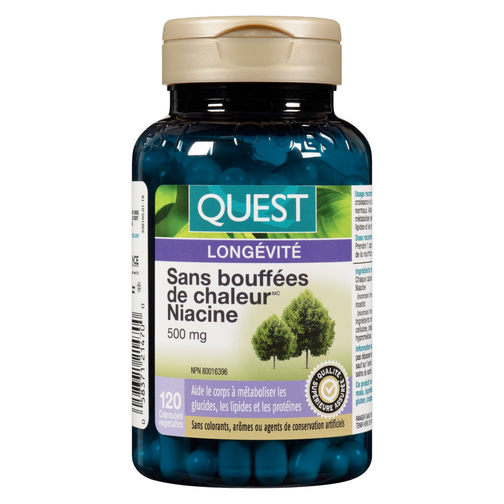 Quest® Flush free niacin 500mg (120 Veggie Capsules) - 338105
