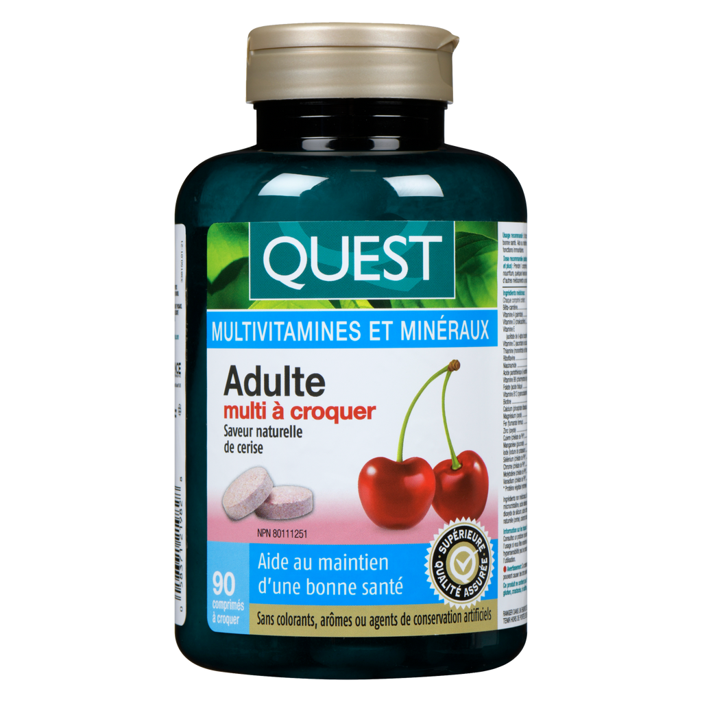 Quest® Multivitamines à croquer pour adultes (90 comprimés) - 338150