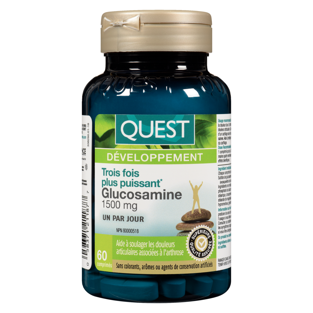 Sulfate de glucosamine triple concentration Quest® (60 comprimés) - 338260