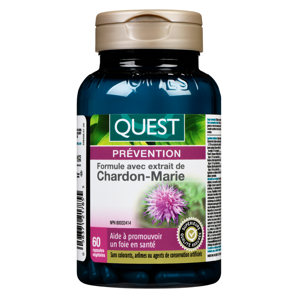 Formule à l'extrait de chardon-Marie Quest® (60 capsules) - 338456