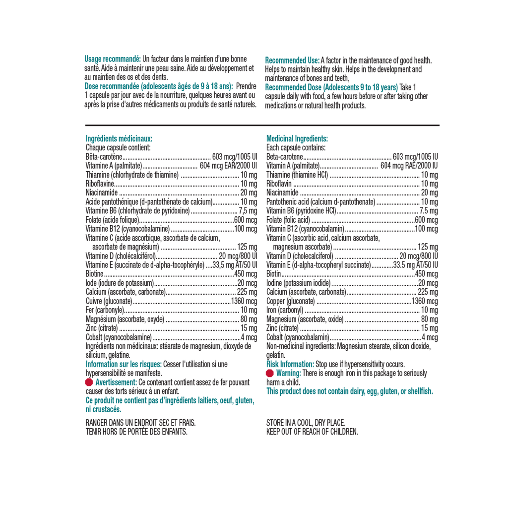 Quest® Her Daily One™ pour adolescentes (90 capsules) - 338282