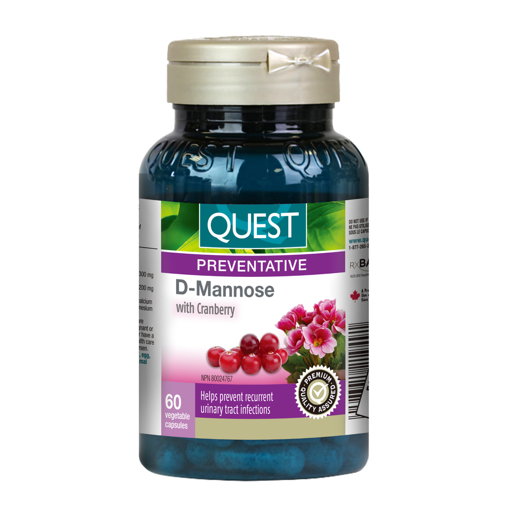 Quest® D-Mannose à la canneberge (60 gélules végétales) - 338184